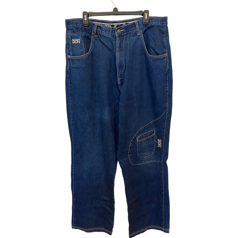 Vintage Don Mens Jeans Size 40 Blue Denim Straight Leg Medium Wash High Rise
